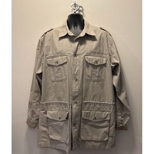 Cabela's Safari Series Jacket Mens XL Tall Multi Pocket‎ Outdoor Hunting Shirt